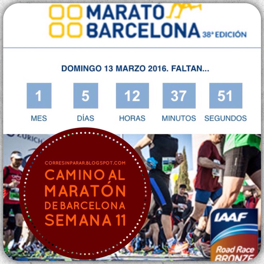 _JordiRunner_'s tweet photo. Blog actualizado https://t.co/AWMDDTvphp 😊 Semana11 preparando @maratobarcelona Solo 5 semanas+.Go! #ZurichMaratoBCN https://t.co/rx26vWWWHs