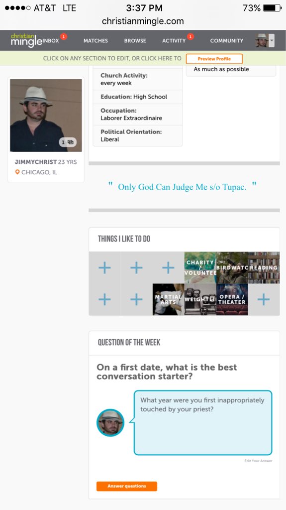 DanHermleMTV's tweet photo. Lil Jim was truly devastated after breaking up with his Farmers Only girlfriend, so he joined Christian Mingle. https://t.co/NXt2OEWpN7