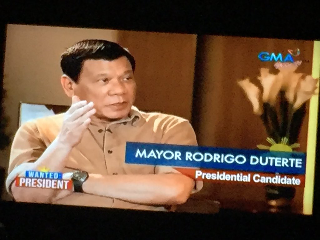 ovillacorta's tweet photo. insanely fierce interview. Wouldn't it be nice to see #Philippines as clean/safe/honest as #Davao? #WantedPresident https://t.co/MlsOMbv35r