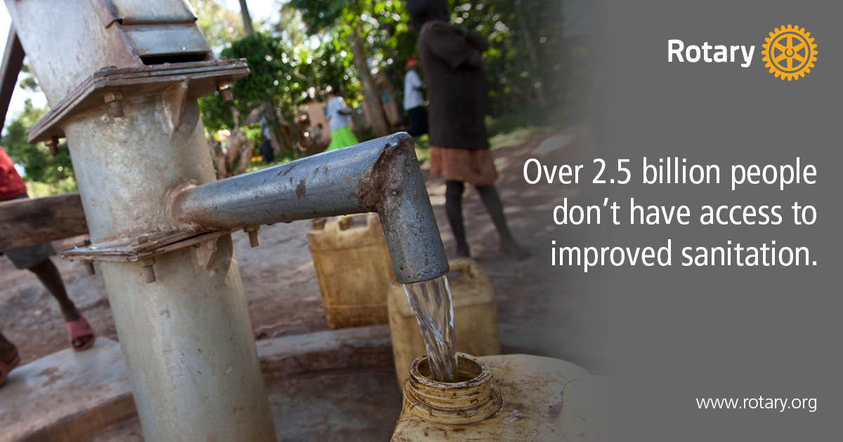 Rotary's tweet photo. Our projects give communities the ability to develop water and sanitation systems. https://t.co/KTPn6Fb6Bs https://t.co/H3SihJ0DcQ