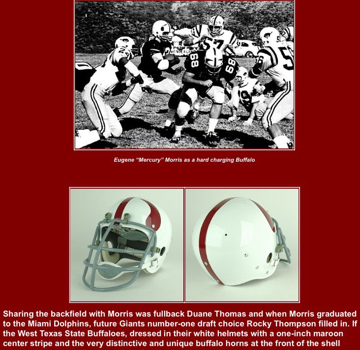 WadeCallaway's tweet photo. Two former #SuperBowl participants shared the backfield in '68 for @WTAMUFootball: #MercuryMorris &amp; #DuaneThomas! https://t.co/RMtu3UDq77