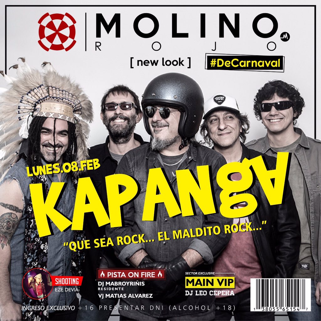 NicolasPrucca's tweet photo. Qué lindo el CARNAVAL!! Que sea Rock... El maldito Rock.." Lunes en @MolinoRojoVcp KAPANGA EN VIVO!!! 💣 @KAPANGASOK https://t.co/dQYlNiKkb0