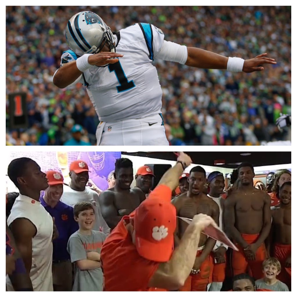 clemsonspunter's tweet photo. The panthers have their dab, so here's my dab(o) https://t.co/hkyPgjX4vK