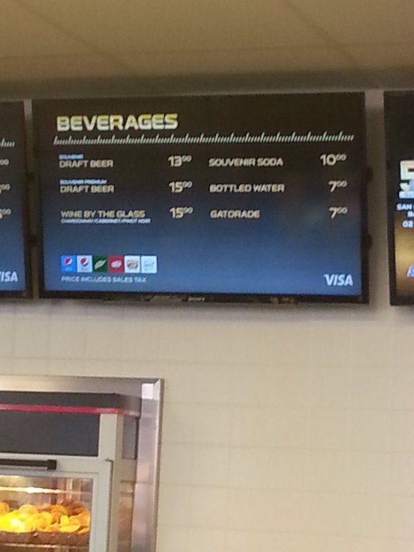 The cost of #beer at #SuperBowl50...wow! buff.ly/1UWotkC