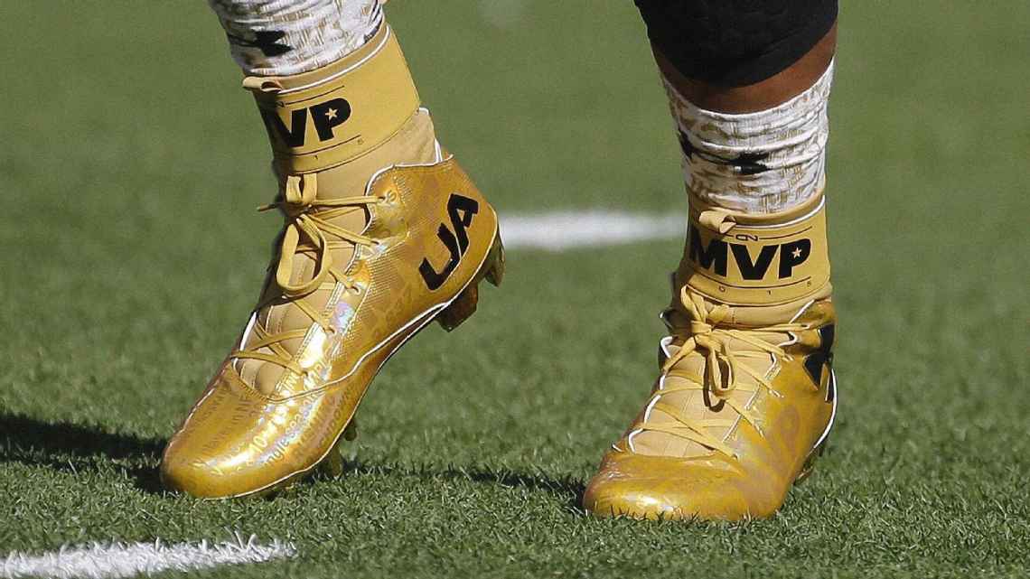 espn's tweet photo. Cam Newton just took his pregame cleat game to the next level. 

MVP level: https://t.co/tjm4neOafa https://t.co/vfgFZ4Ux6P