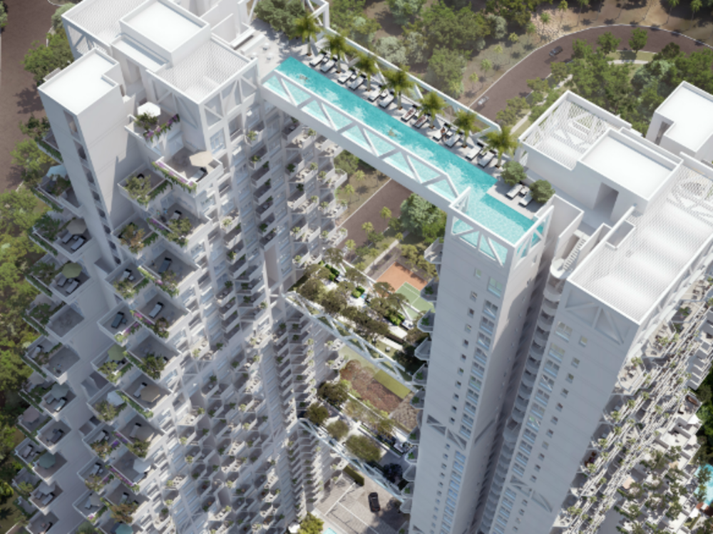 ArchDigest's tweet photo. Brave enough to swim in a sky pool at Singapore's newest residential complex? https://t.co/LwmPLIhSVV https://t.co/zwSOpu96Bp