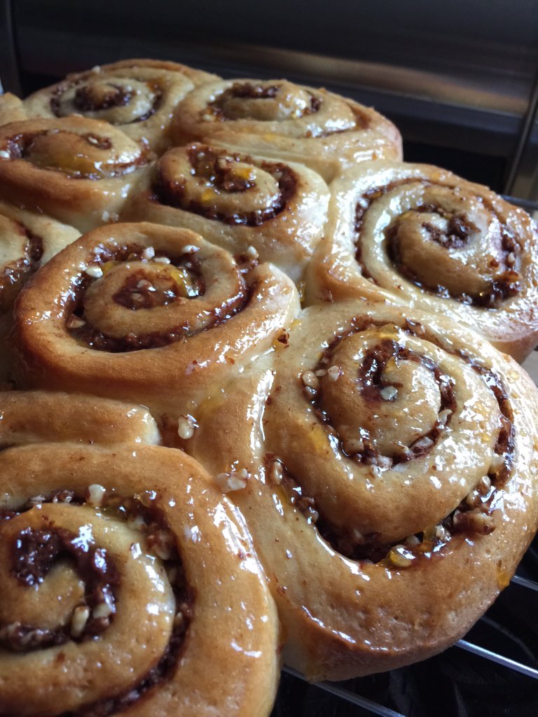 honeyshedbakery's tweet photo. Nutella &amp; hazelnuts Chelsea buns , great afternoon treat! #CannotGetBetter #Suffolk #Newmarket #BakedWithLove https://t.co/COPXS5dvH8