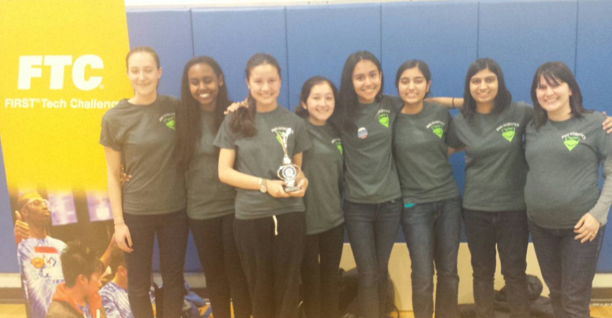 MoniaCheikh's tweet photo. These are the girls going to States! Winners of the Think Award! @BrynMawrSTEM @FTCTeams @FTCTeam8582 https://t.co/pekjMywxki