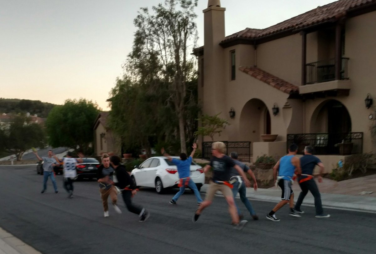 cfleury's tweet photo. The annual #SuperBowl halftime flag football game. #IRetired #NoMoreInjuries https://t.co/kHsaog6V61
