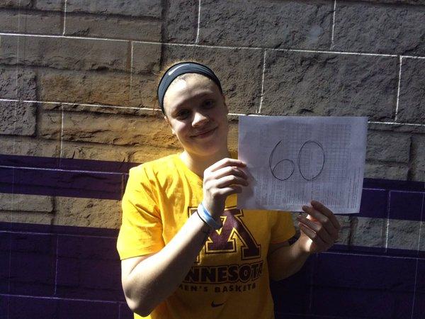 SportsCenter's tweet photo. Meanwhile... Minnesota's Rachel Banham scores 60 in 2OT win, tying D-I single-game scoring record. (via @GopherWBB) https://t.co/YVWGap8NsF