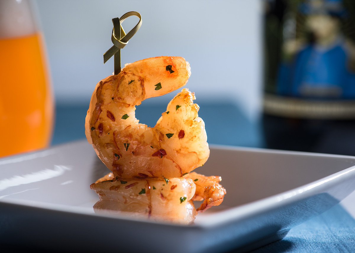 silvatone's tweet photo. 1st qtr pairing | Apricot Chili Glazed Shrimp w/ Emperor Norton, a Belgian-style tripel #sb50 @AlmanacBeer https://t.co/nBpY8xITfc