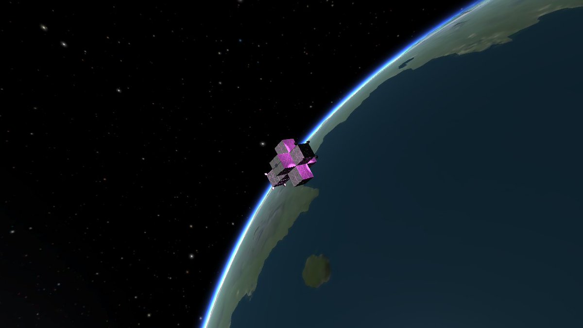 FazzoMetal's tweet photo. We need to bring the Evangelion 01 back to the Earth! #Evangelion #Rebuild #KSP #space #Kerbal #Eva01 #RoE2 #Eva02 https://t.co/s1enO2Pu59