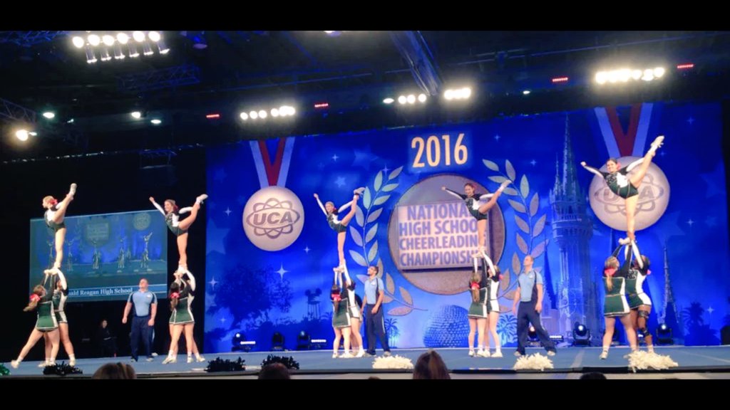 RReaganCheer's tweet photo. #Superbowl? OK. Just be sure to watch us in Med Var Finals at 9:00 ET! #StrikeEm!  #UCANationals #NHSCC https://t.co/OotFz7DDul