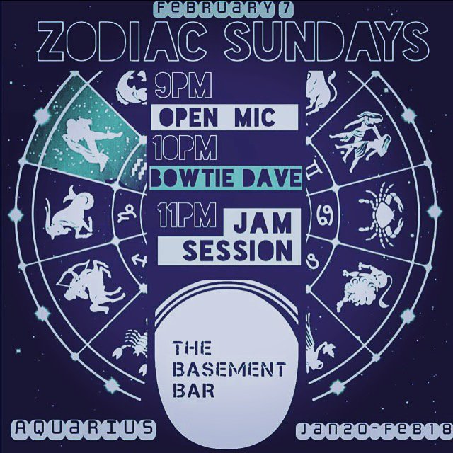 BasementBarNYLH's tweet photo. Another edition of Zodiac Sundays tonight! #openmic #improv #jamsessions #free #nocover #brooklyn #bushwick #bk https://t.co/bUNUmhLPqb