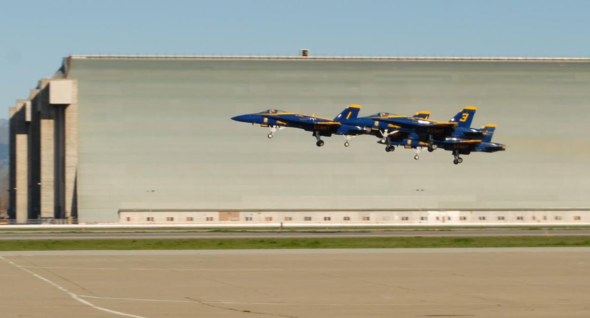 We had the distinct pleasure of watching the <a href="/BlueAngels/">Blue Angels</a> take off on their way to fly over #SB50.