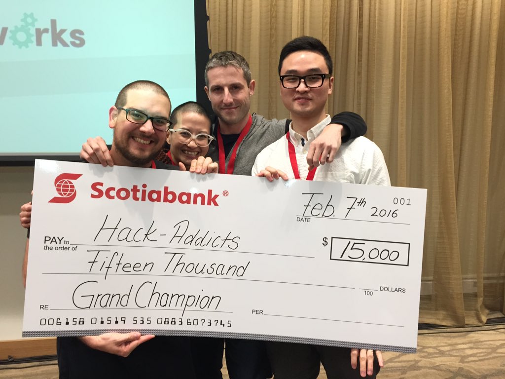 iammadchatter's tweet photo. We won!!!! Thank you #ScotiabankHackIT https://t.co/exABTT5zy0