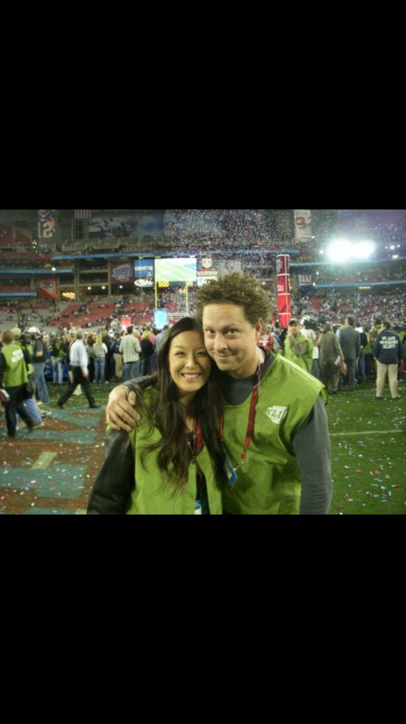 LaineyGossip's tweet photo. Super Bowl XLII throwback: with @DylanMcNiven pretending we won something. But we did. #friendsforlife https://t.co/SaU1AvzJDC