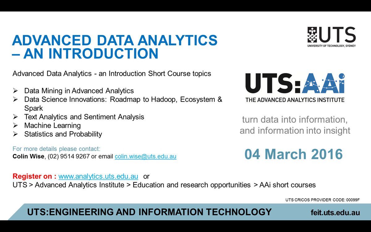 UTSAAiAnalytics's tweet photo. #Advanced Data Analytics-an Introduction #bigdata #DataAnalytics #DataMining #UTS #R #Rattle https://t.co/as4u5Gg7wn https://t.co/BpGvCfqNyG