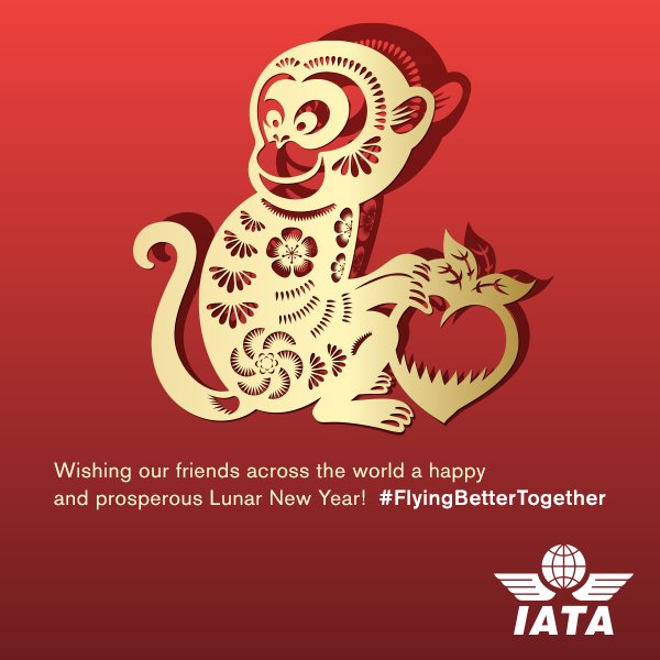 IATA's tweet photo. #YearoftheMonkey #FlyingBetterTogether https://t.co/H0s2sI7zYh