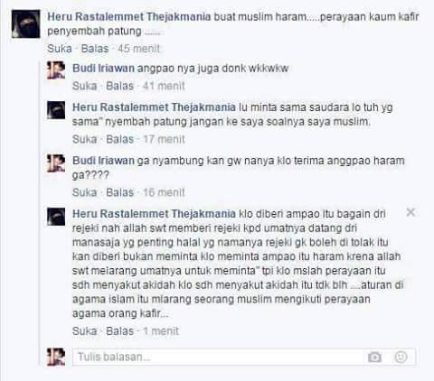 aMrazing's tweet photo. #Imlek itu haram tapi kalau dikasih angpao itu rezeki. Oh the irony 😂 https://t.co/qgFVngHNKk