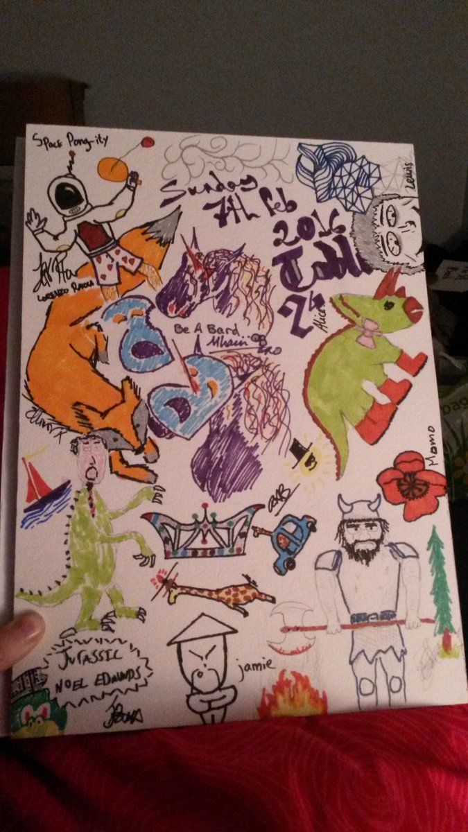 AMhairiSimpson's tweet photo. Fabulous time had by all at today's @BeABardGame event - forever immortalised thusly #BeABard https://t.co/WZXclkXeRd
