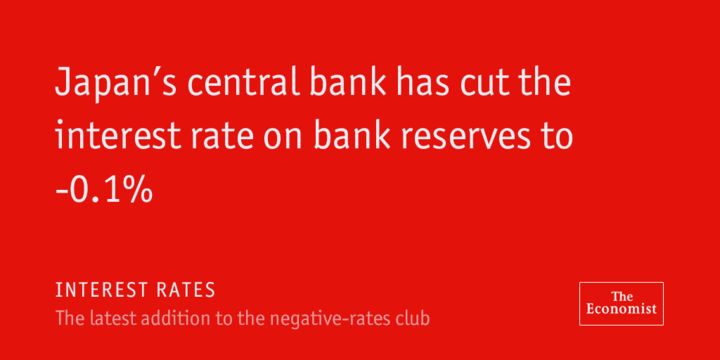 TheEconomist's tweet photo. The negative-rates club is growing. But how low can rates go? https://t.co/ujbWSbohqp https://t.co/JA4E6tfsfx