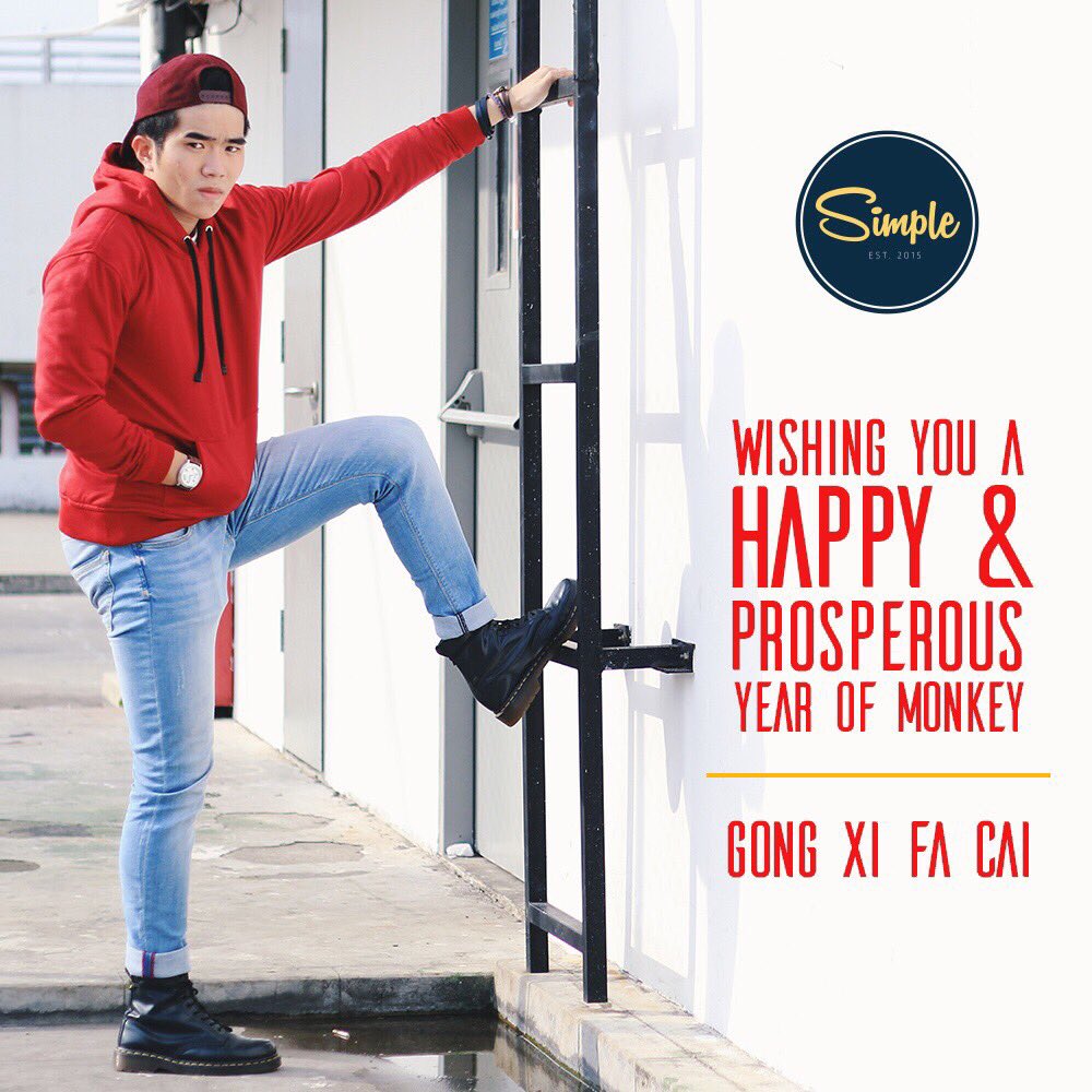 iwearsimple's tweet photo. Wishing you a happy and prosperous year of monkey! Gong Xi Fa Cai! https://t.co/DpvYRsHmnp