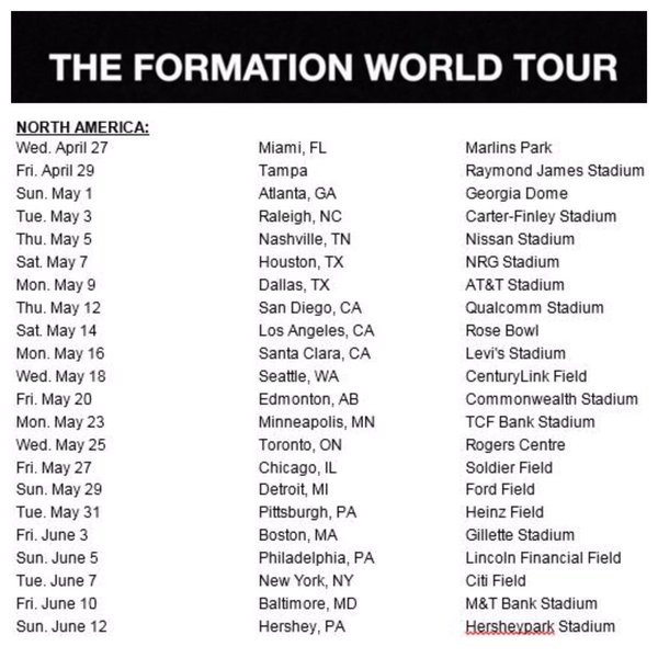 Beyonce Added Tour Dates