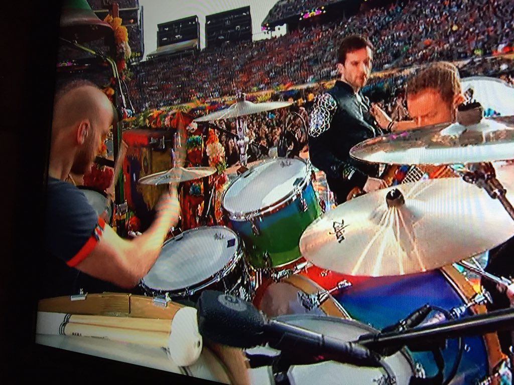 Zildjian Company🌕 on X: Awesome #halftimeshow with @coldplay and