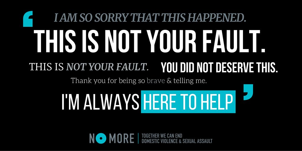 NOMOREorg's tweet photo. Letting someone know that you believe them &amp; support them can have an enormous impact: https://t.co/XnIeSUzkJz https://t.co/wVgmTzJ4HF
