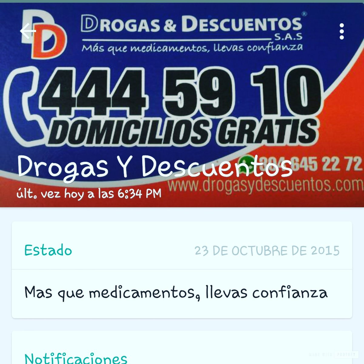 DrogasyDesc's tweet photo. Más que medicamentos en Drogasydescuentos siempre te estamos llevando confianza 3046452272 -4445910 https://t.co/War5r9Xpp5