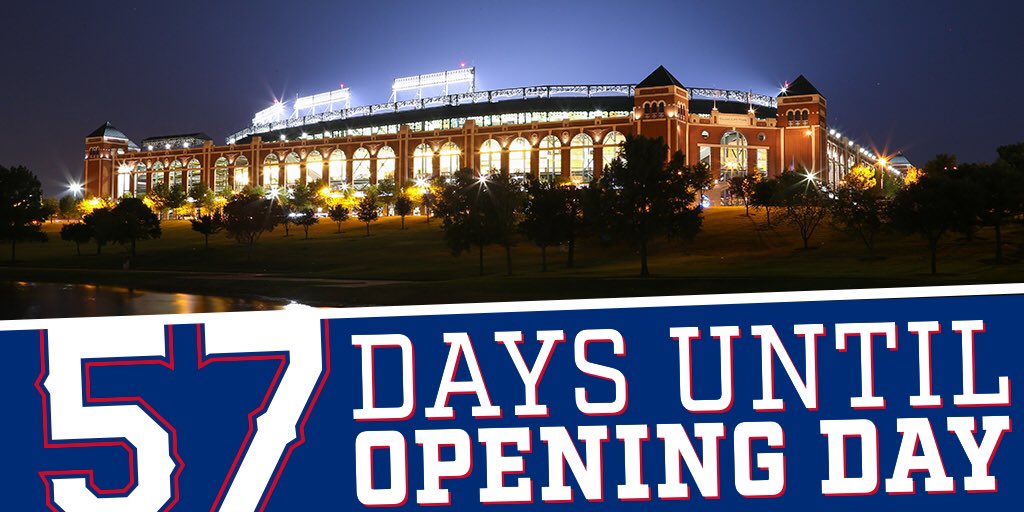 Rangers's tweet photo. Football season is in the books. It's #BaseballTime. #NeverEverQuit https://t.co/HyVzsoFzdJ