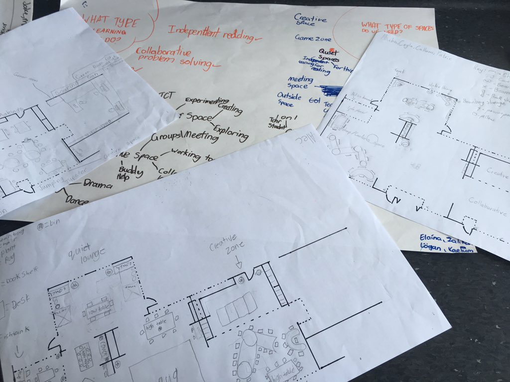 hull_karla's tweet photo. Lots of planning with our Ss before we moved furniture back into our new learning space  #ILE #learningsettings https://t.co/RGaN2GBIjw
