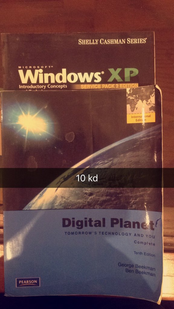 khadeej8's tweet photo. ICT100 books for sale.@AUM4ALL @AUMERS_ @bin_AUM @AumRetweet @AUM965 https://t.co/s5VfInNFIr