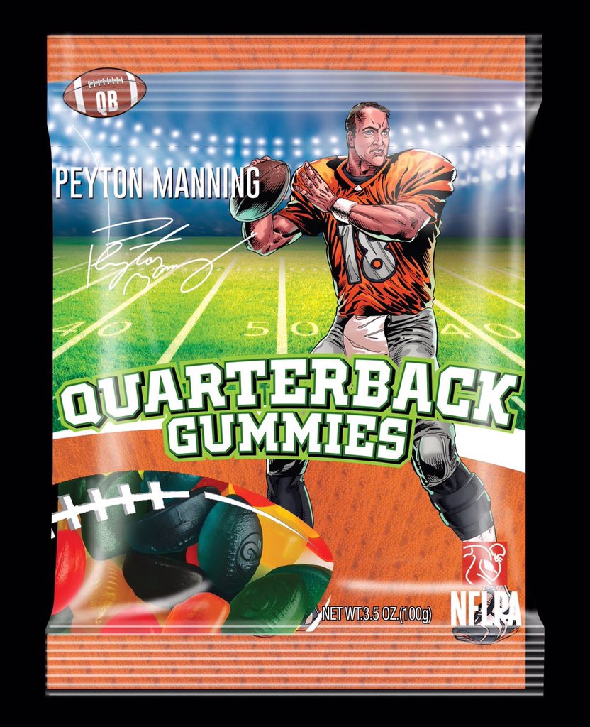 QBGummies's tweet photo. Congrats #DenverBroncos and #PeytonManning #SB50 #NFL #football Celebrate with the best #fancandy --> #QBGummies https://t.co/pLifEZS389