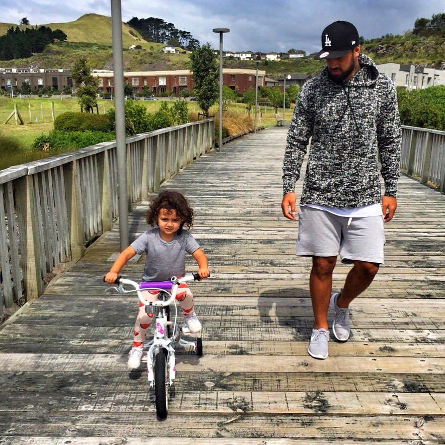 Woohoo she can finally ride her bike properly 😎 #ProudDaddy