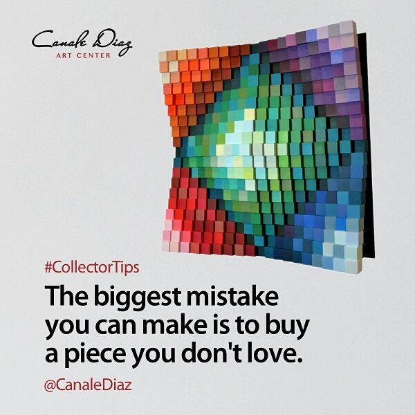 canalediaz's tweet image. #CollectorTips
If you connect with an artwork it is very difficult to make a mistake. #CanaleDiazArtCenter