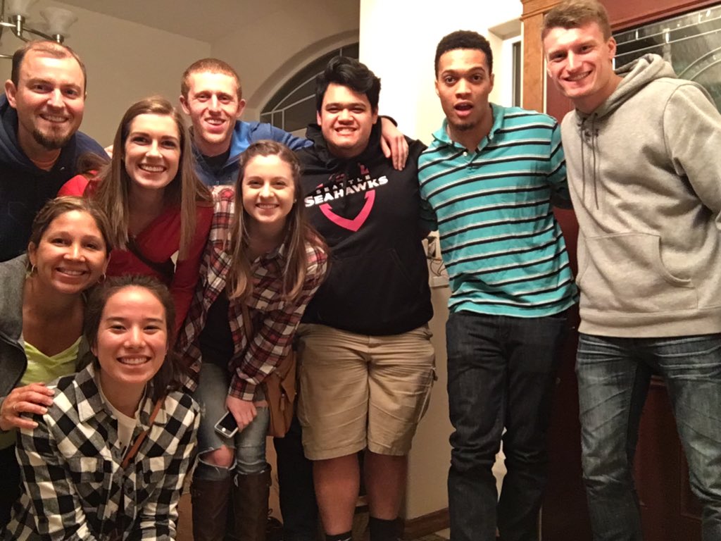 LMJeffAO's tweet photo. Great time watching the Super Bowl with a great squad of Whitworth &amp; Gonzaga U students tonight @Northspokaneyl https://t.co/TTav53S4XS