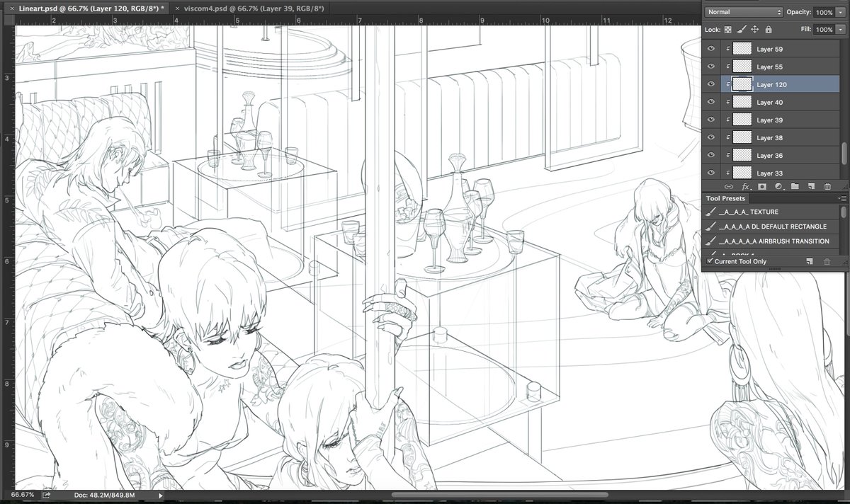 I never thought I would go beyond 100 layers just for lineart. 