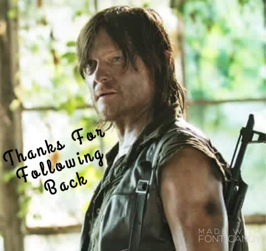 DarylDixonsLife's tweet photo. @Marecee64 @DarylDreamDixon @Bicycle_GirlTWD @FlashiKat Thanks for the follow back on my second account 😊 https://t.co/pefeukZK3H