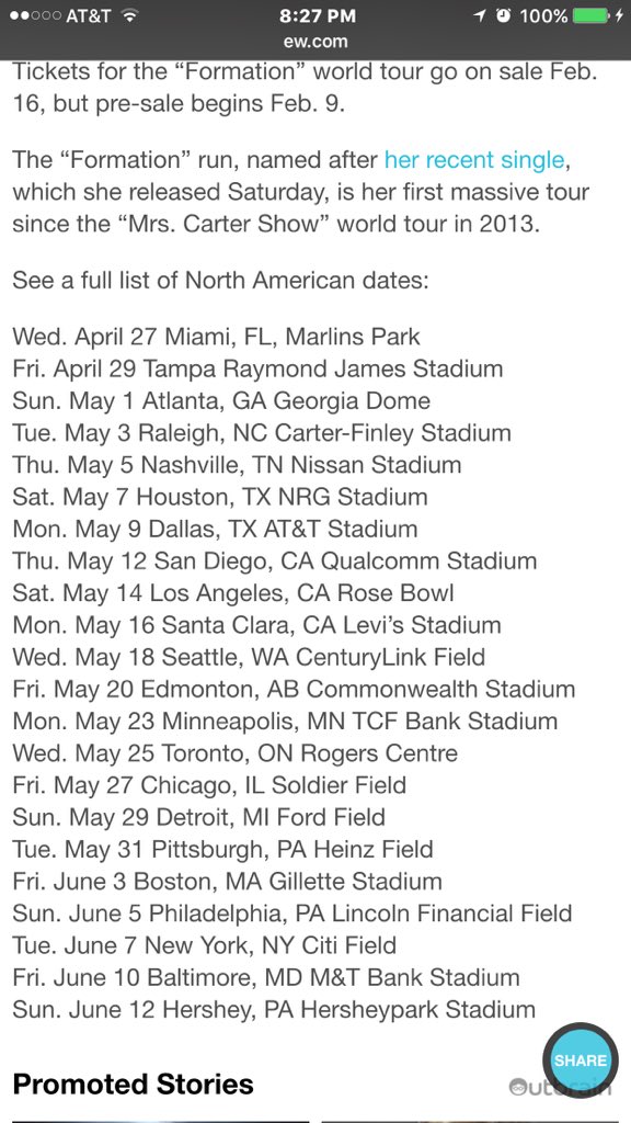 harryasfck's tweet photo. Beyoncé be having her shows at where 1D memories were made in Cali https://t.co/O5zU1ol01J