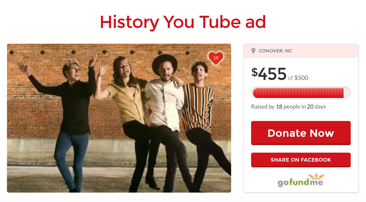 weareallthelove's tweet photo. We have raised $455 to purchase ads ALL over social media for History
Today-#StreamMITAM #HistoryPromoWeek https://t.co/uFXq7vqZJs