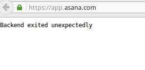 oarfly's tweet photo. @asana Hey Asana, getting some trouble accessing your site today. Mobile is fine. https://t.co/vCOZOI4ANX