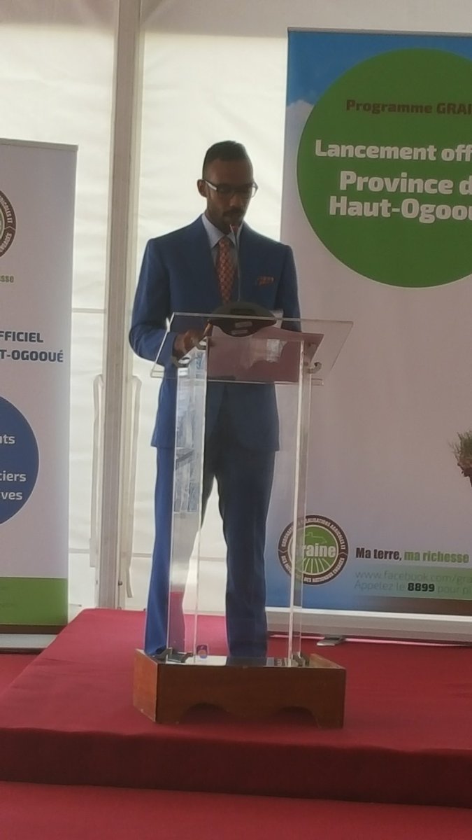 Le coordonnateur <a href="/grainegabon/">GRAINE</a> Ahmed B.O. pour le haut ogooué présentant l'etat d'avancement du projet. #gabon