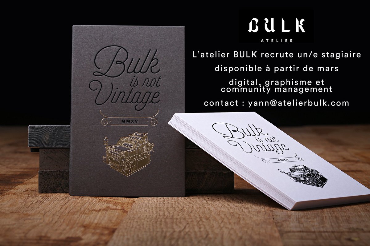 L'#atelierbulk recherche un/e stagiaire ! En CM, digital et graphisme. #stage #bordeaux #eysines #offredestage