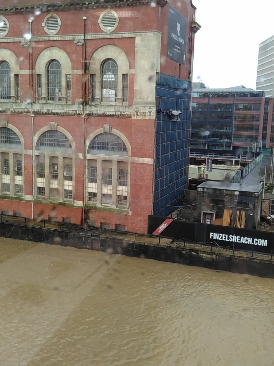 My view today... Brown River Frome water heading into the Avon harbour. Stormy out there! #StormImogen