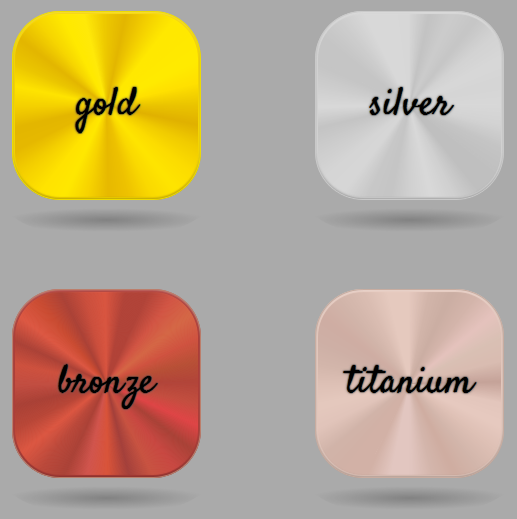 anatudor's tweet photo. The metallic ones can be found in this collection https://t.co/A4EwwGPETF Using @LeaVerou's conic gradient polyfill https://t.co/S81ojm56as
