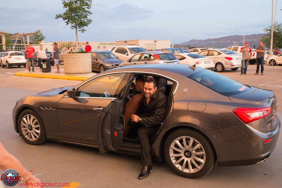 Thanks to <a href="/MaseratiJhb/">MaseratiJohannesburg</a> @za_maserati for transporting Dean &amp; Chrystal Mason, <a href="/PowerCoupleSA/">Power Couple SA</a>, in style!