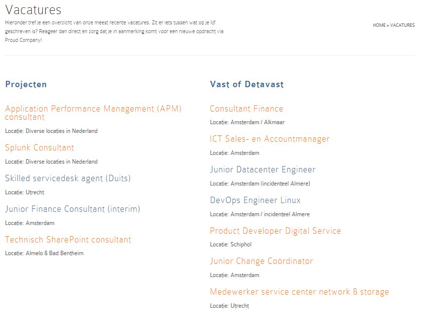 ProudICT's tweet photo. Veel interessante en uitdagende projecten/vaste jobs staan online op onze website! #proud #jobs #vacatures #ICT https://t.co/JPrNsJJSjY