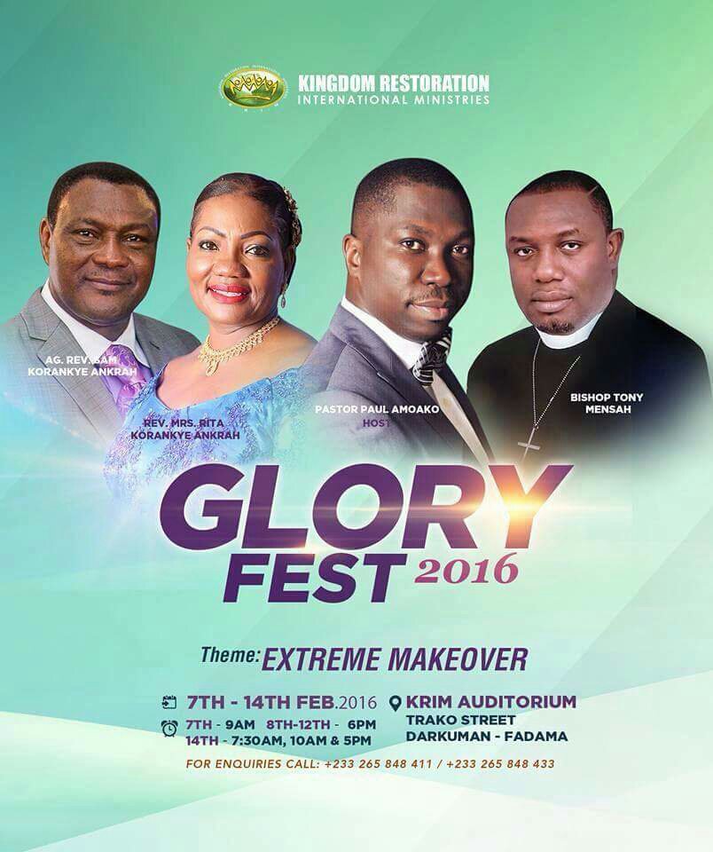 XtianEventsgh's tweet photo. GloryFest 2016
"Extreme Makeover"
#FebruaryEvents
#GHCE
#ChristAnswers
@SamKorankye @paulamoako @Gospel_Haven https://t.co/ixV1cD7Zdi
